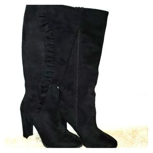 Faux suede 4inch heel boots